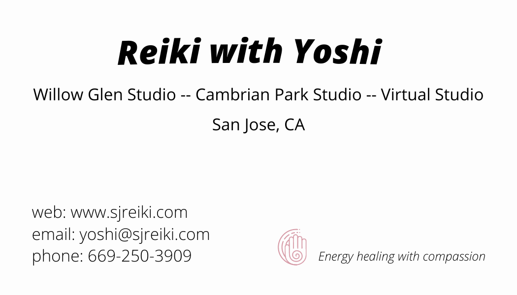 SJ Reiki Business Card